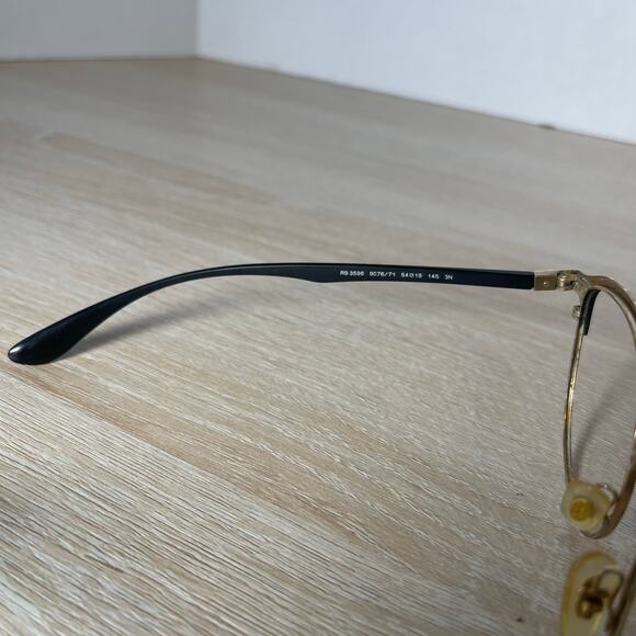 Ray-Ban RB3596 9076/71 Sunglasses Black Gold Frames Only READ 54-19-145 Italy - Picture 7 of 14